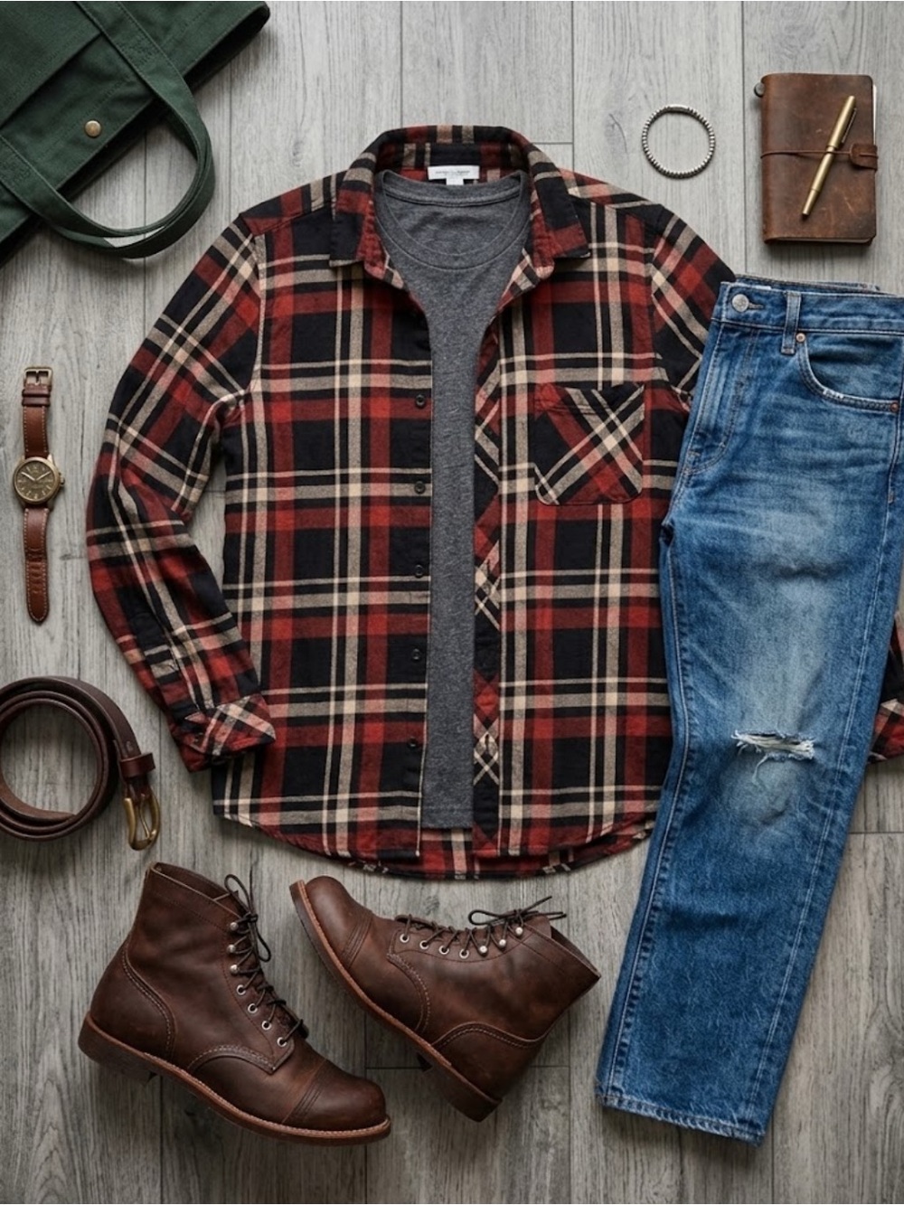 Beach lunch lounge Plaid Flannel Shirt